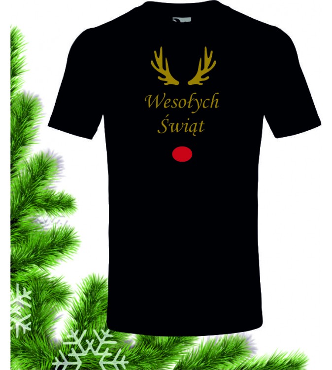 Koszulka męska Świąteczny Renifer